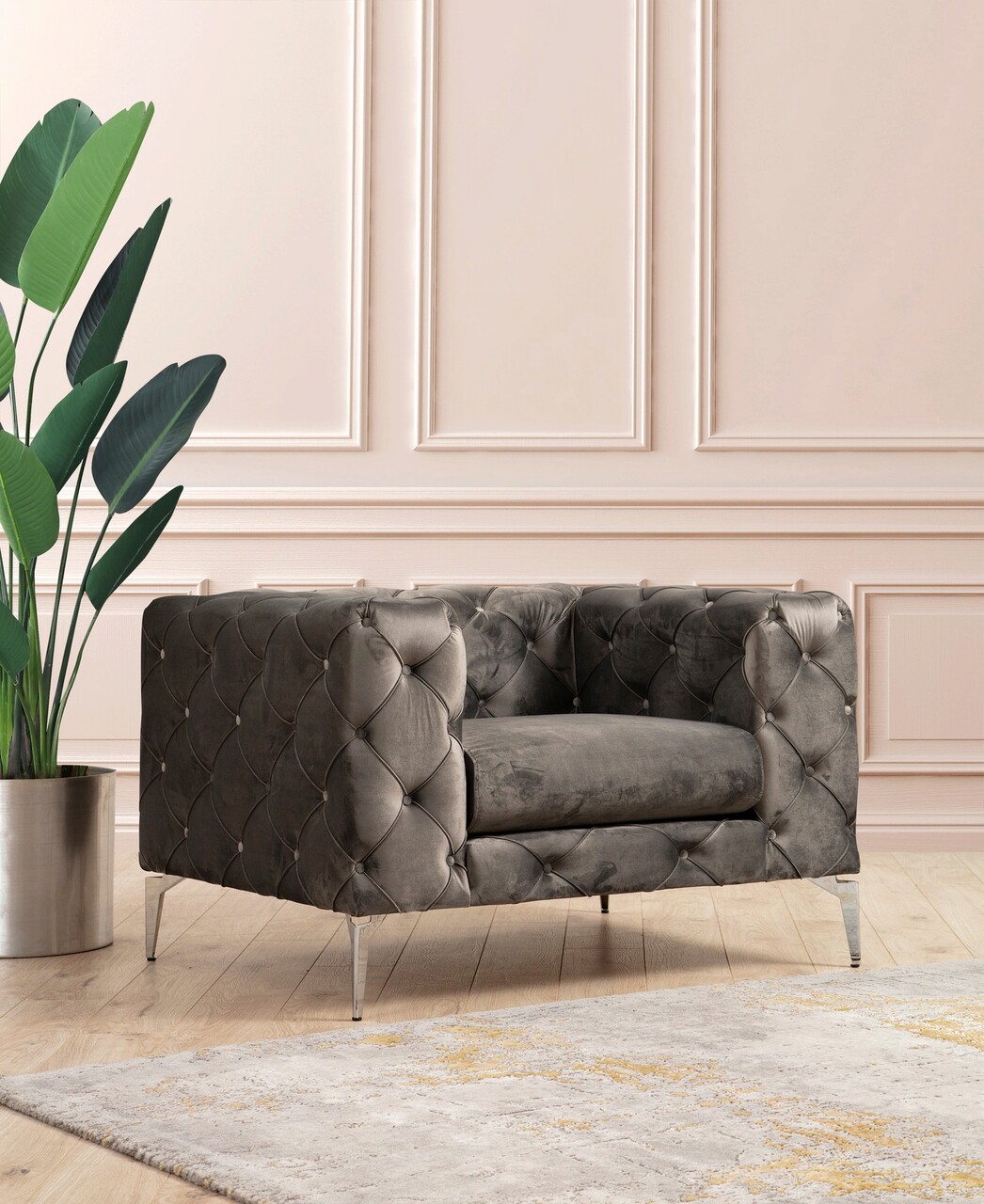 Fotoliu, Atelier del Sofa, 569HLN1507, Antracit - imagine 5